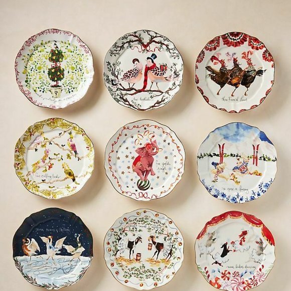 12 days of christmas plates